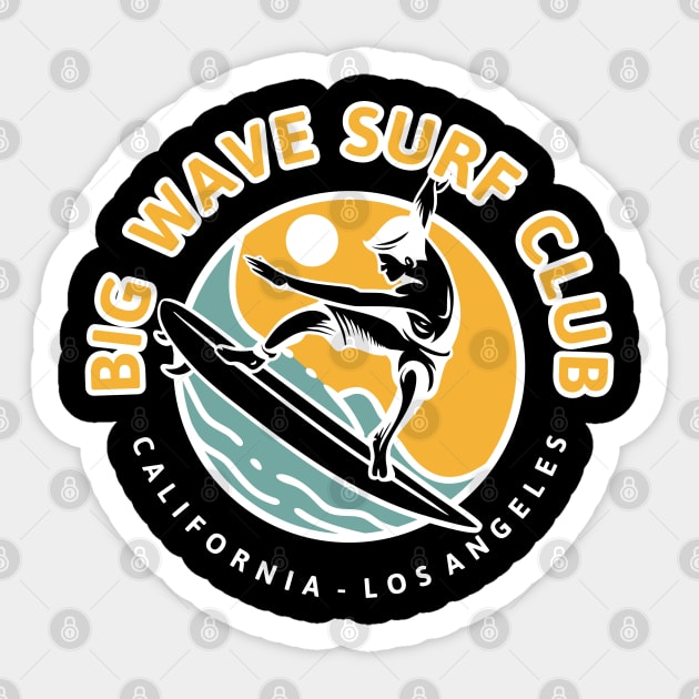 Big Wave Surf Club Sticker by Unestore